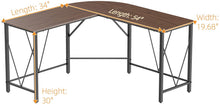 Load image into Gallery viewer, Idealhouse Home Office L-Shaped Computer Desk Peach