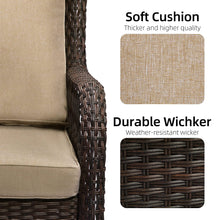 Load image into Gallery viewer, Idealhouse 3 Pieces Outdoor Wicker Swivel Rocker Patio Set
